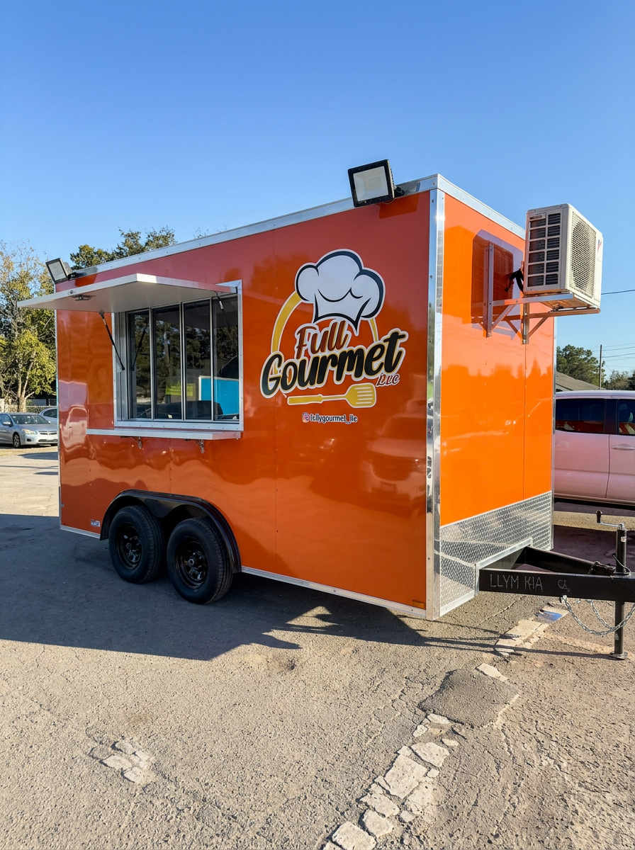 Orange gourmet trailer finish
