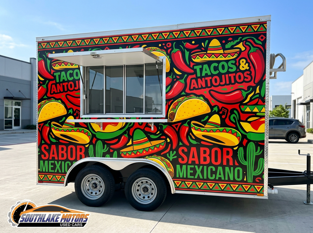 Mexican tacos trailer wrapping